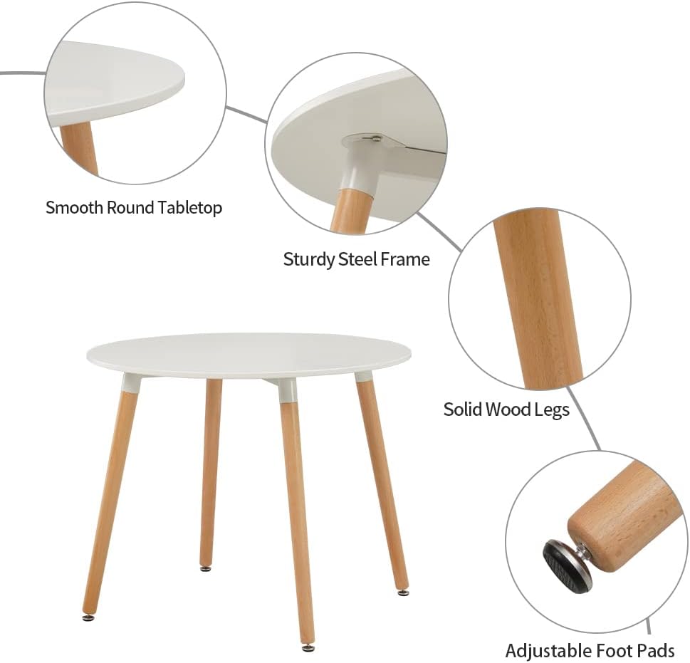 Round Dining Table and Chairs Set 4