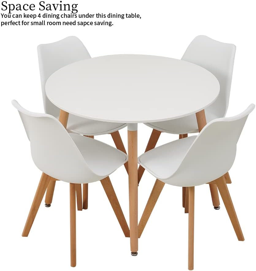 Round Dining Table and Chairs Set 4