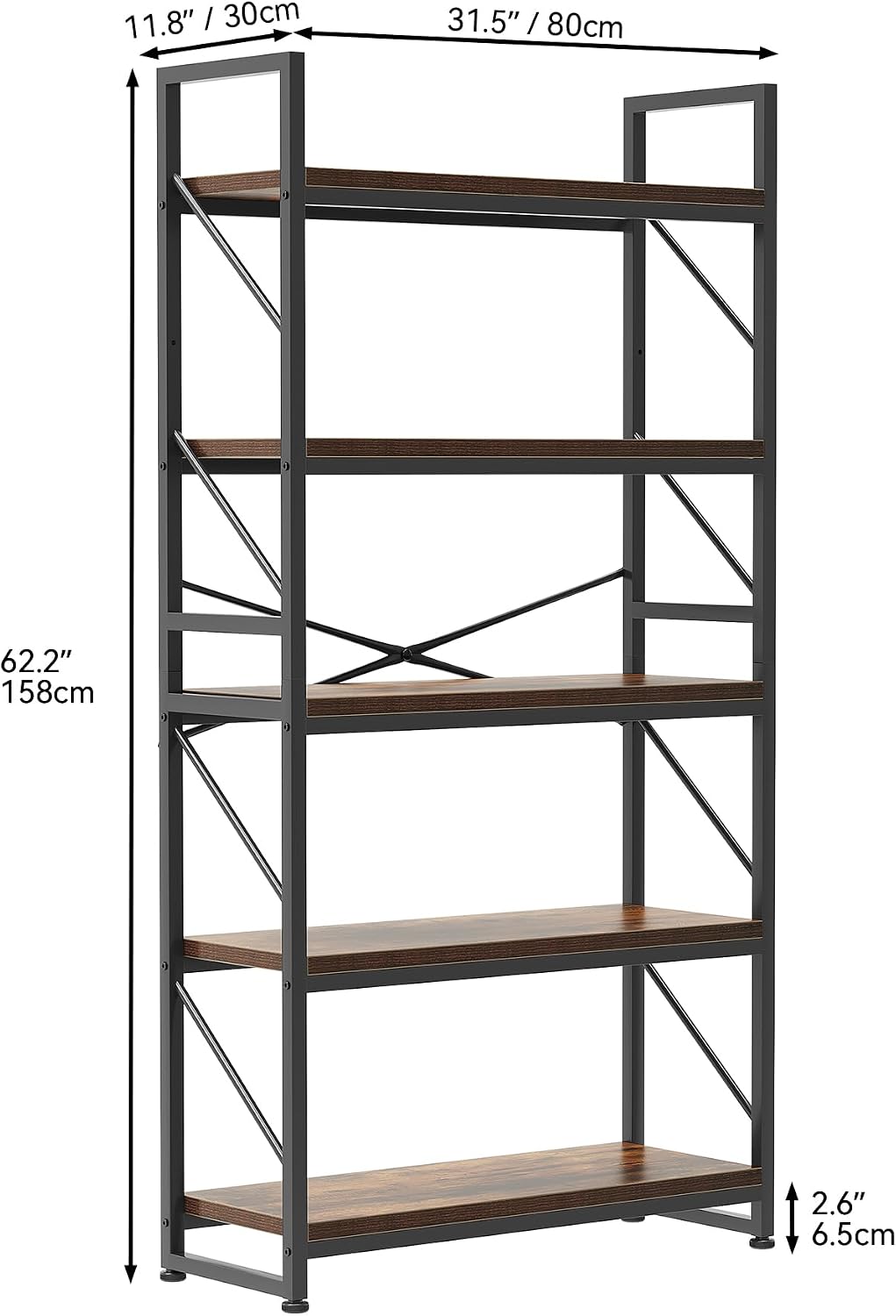 Bookcase 5 Tiers