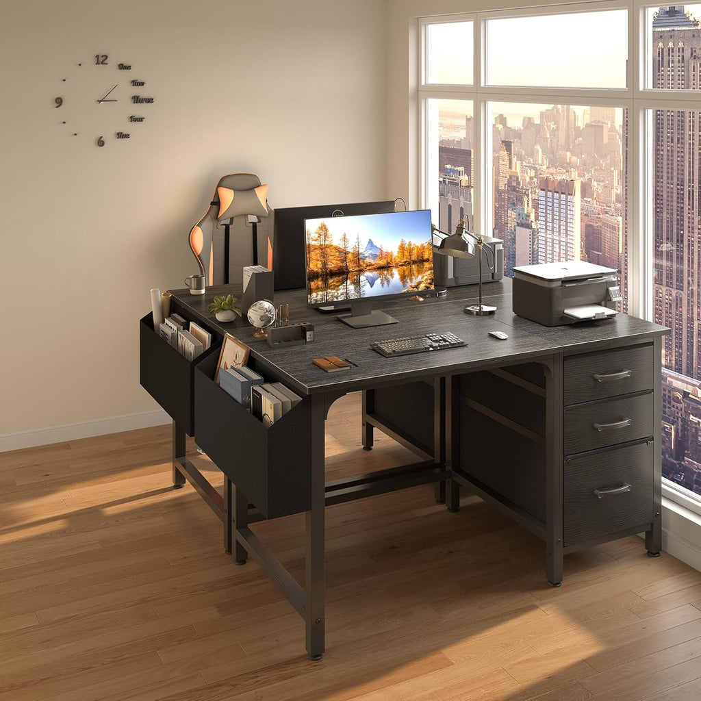 119cm Reversible Computer Desk with File Drawer