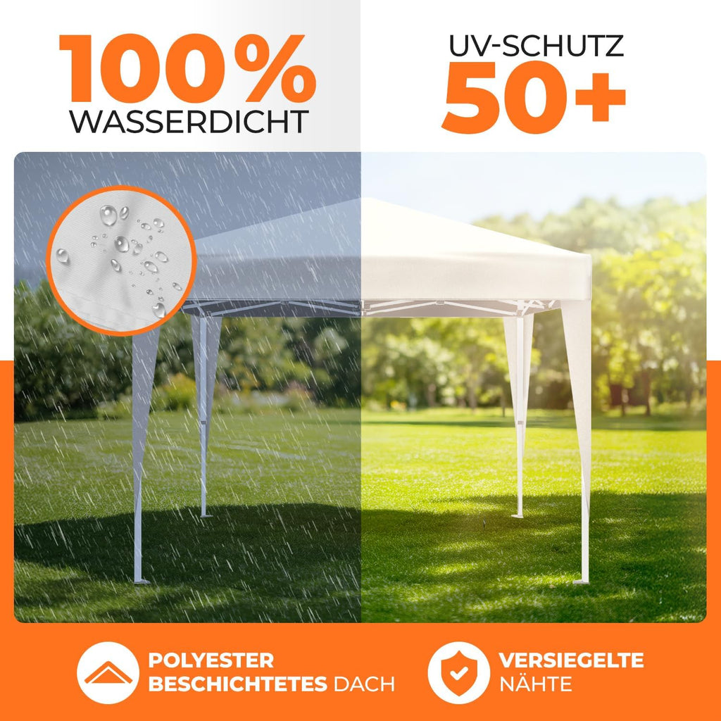3×3m Waterproof Pop-Up Gazebo with UV50+ Protection