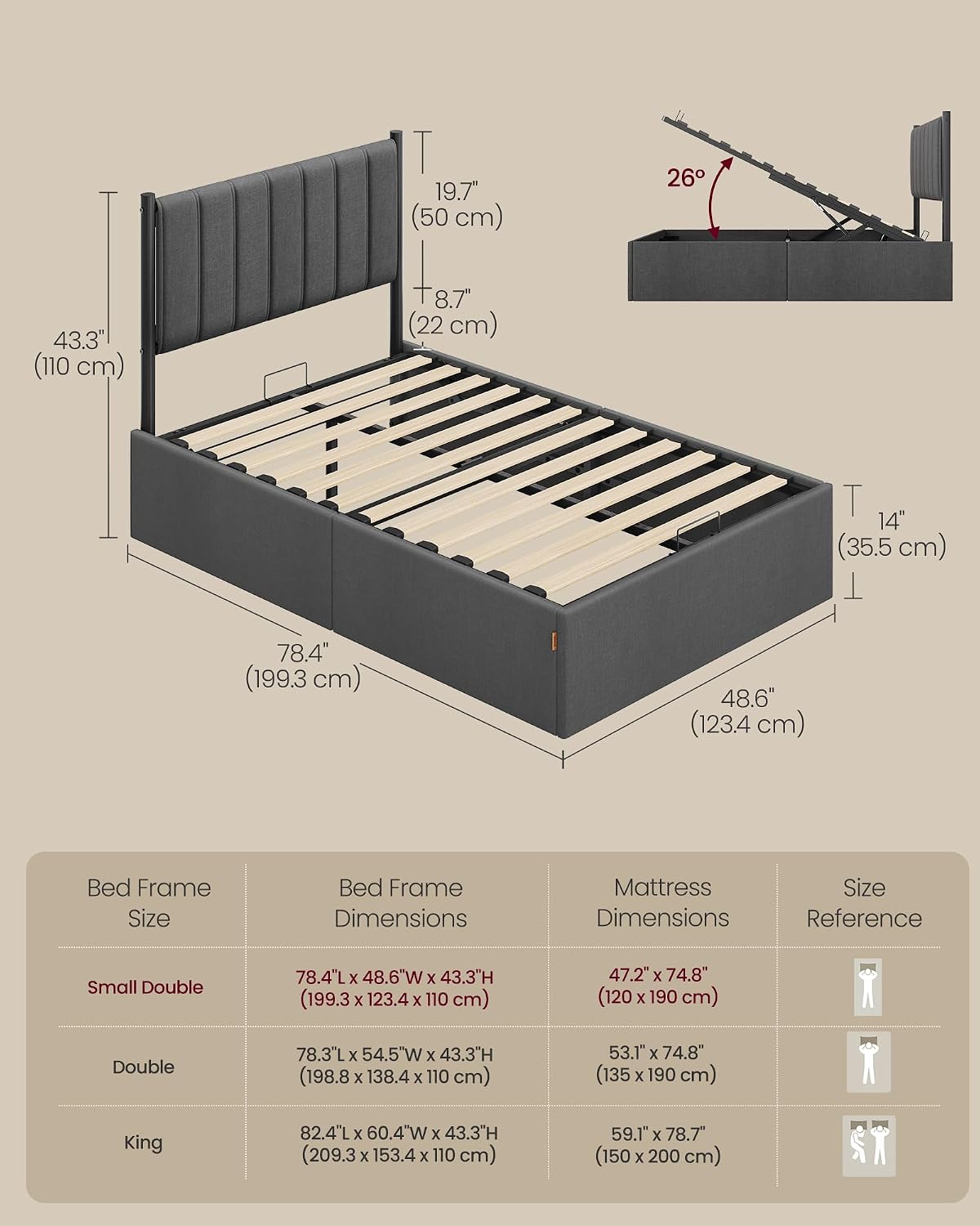 Small Double Bed Frame