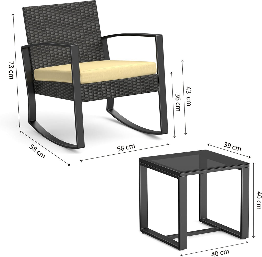 2-Seater Compact Balcony Lounge Set