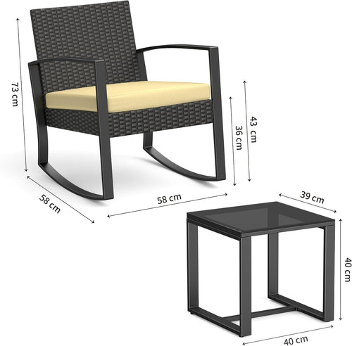2-Seater Compact Balcony Lounge Set