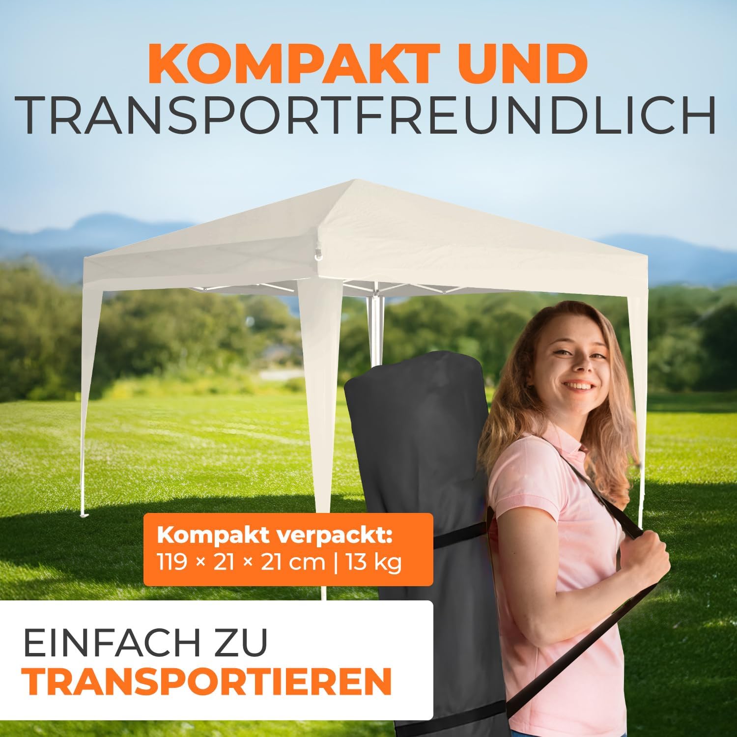 3×3m Waterproof Pop-Up Gazebo with UV50+ Protection