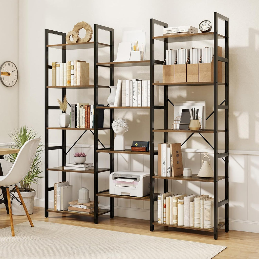 5-Tier Industrial Bookshelf