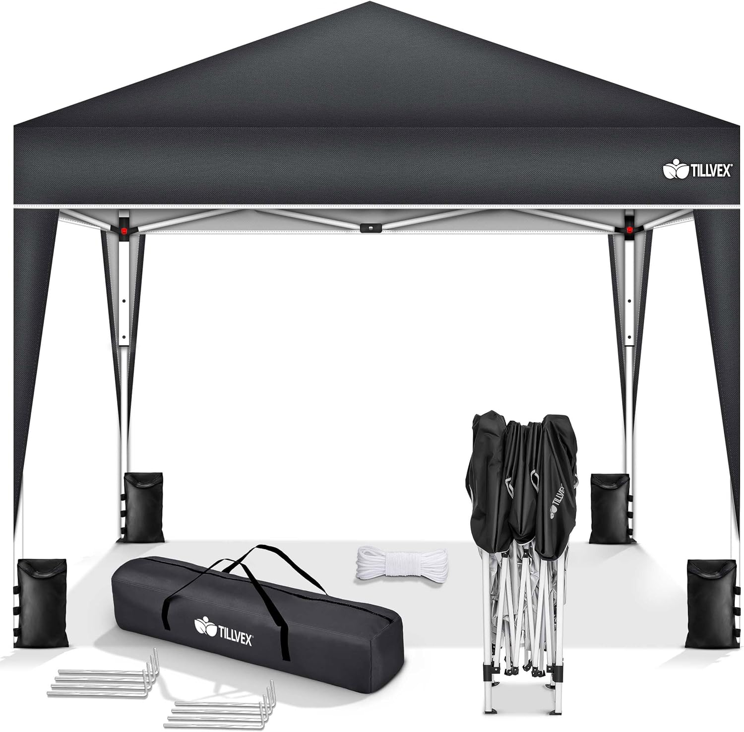 3×3m Waterproof Pop-Up Gazebo, Height-Adjustable