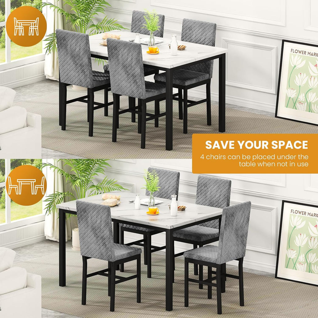 Dining Table and Chairs Set 4