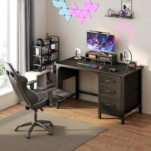 119cm Reversible Computer Desk with File Drawer