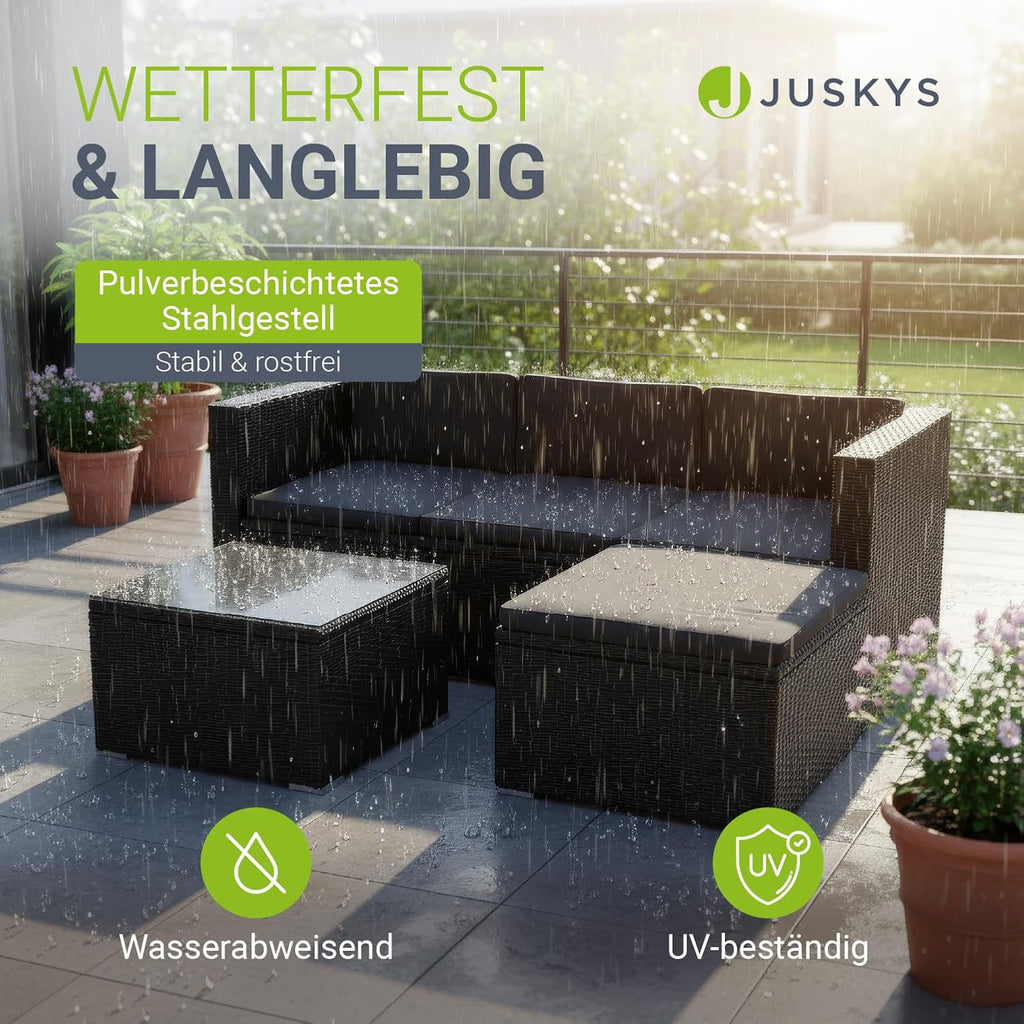 Rattan Garden Lounge Set for 3–4 People