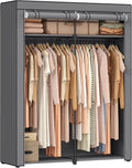 Portable Foldable Fabric Storage Wardrobe with Hanging Rail