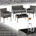 Wicker Rattan Garden Lounge Set