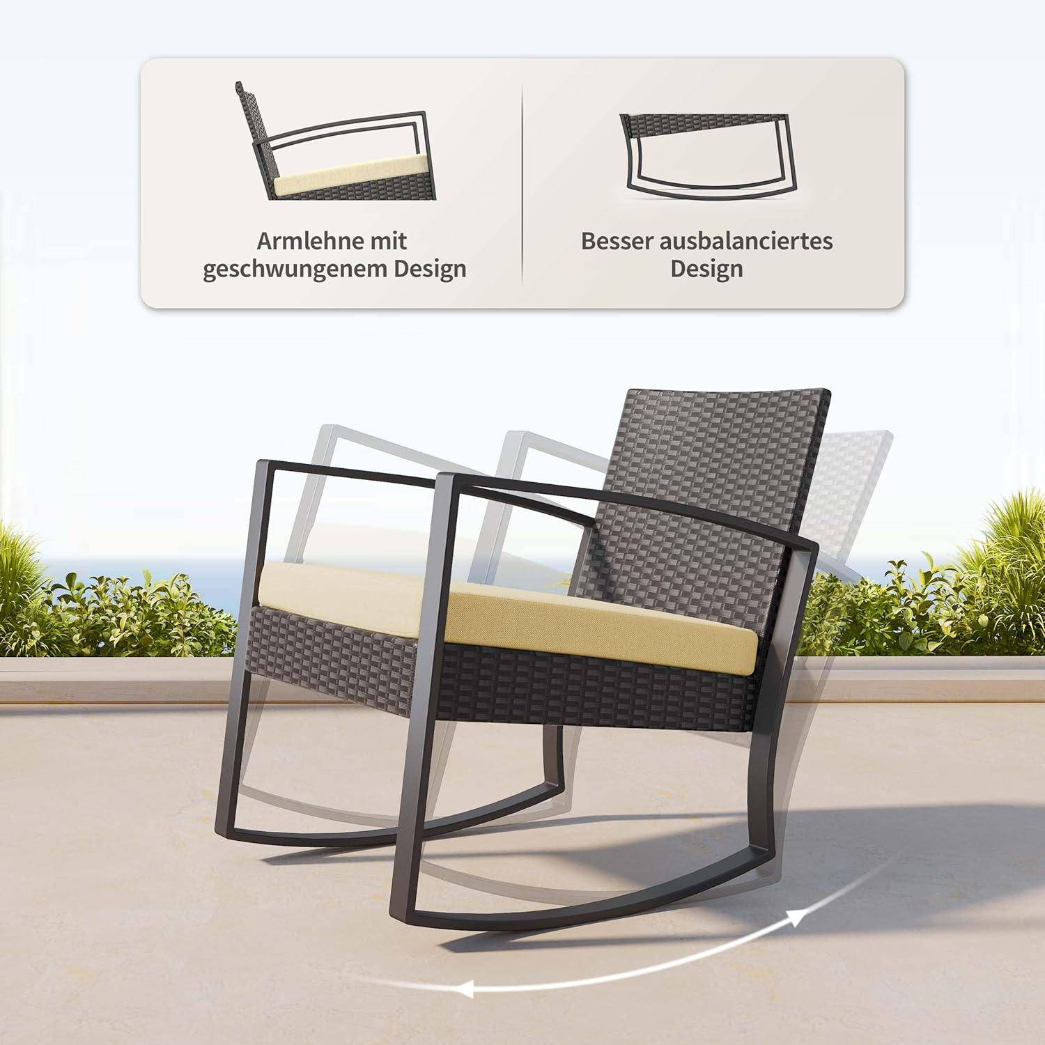 2-Seater Compact Balcony Lounge Set