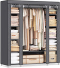 Fabric Wardrobe with 12 Cubes & Hanging Rail