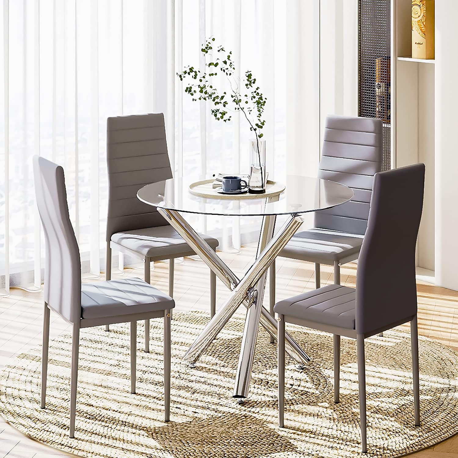 Dining Table and Chairs Set of 4