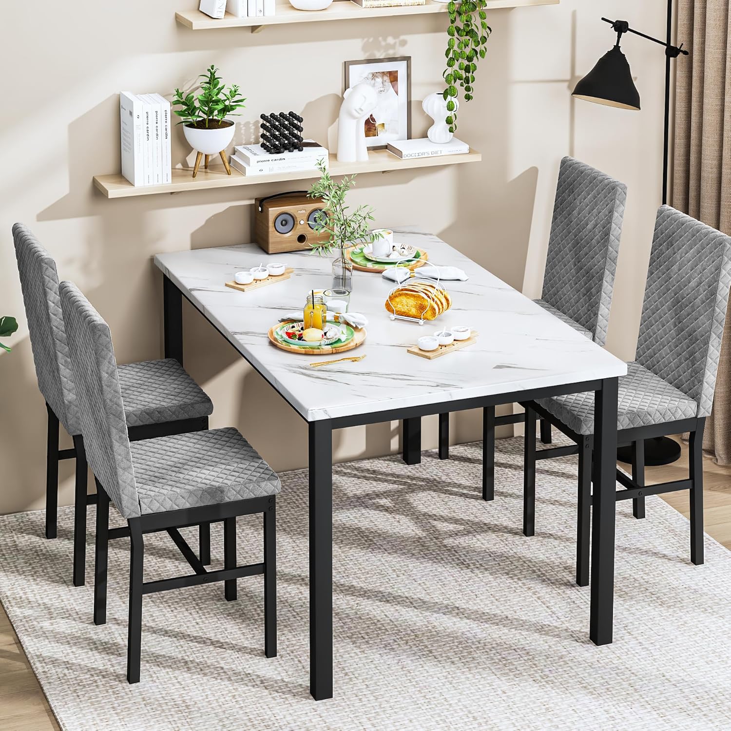 Dining Table and Chairs Set 4