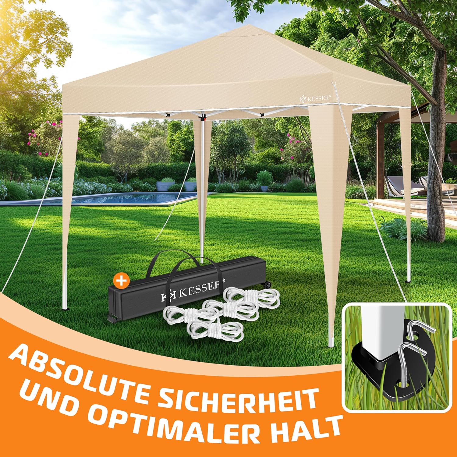 3×3m Waterproof Pop-Up Gazebo with Carry Bag
