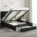 Ottoman Bed with Storage Drawer and Adjustable Headboard