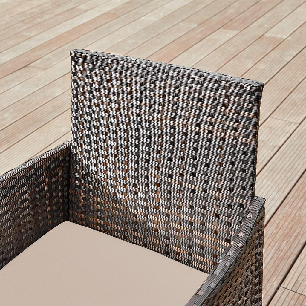 PE Rattan Balcony Furniture Set, Taupe